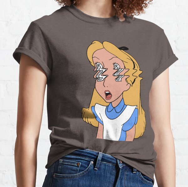 alice in wonderland doing coke shirt