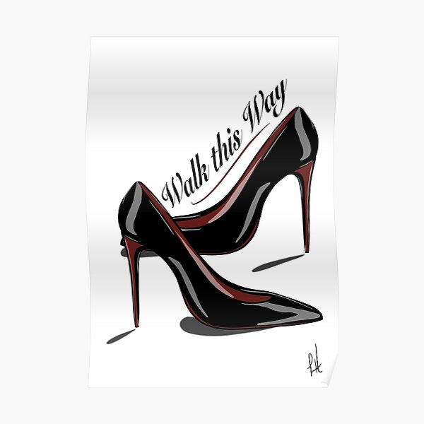 Red Bottom Heels Louboutin Classic Black Pumps Poster