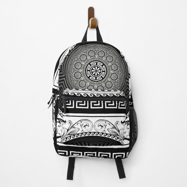 Item preview, White Black Greek Meander Baroque designed and sold by Yiorgos Designs.