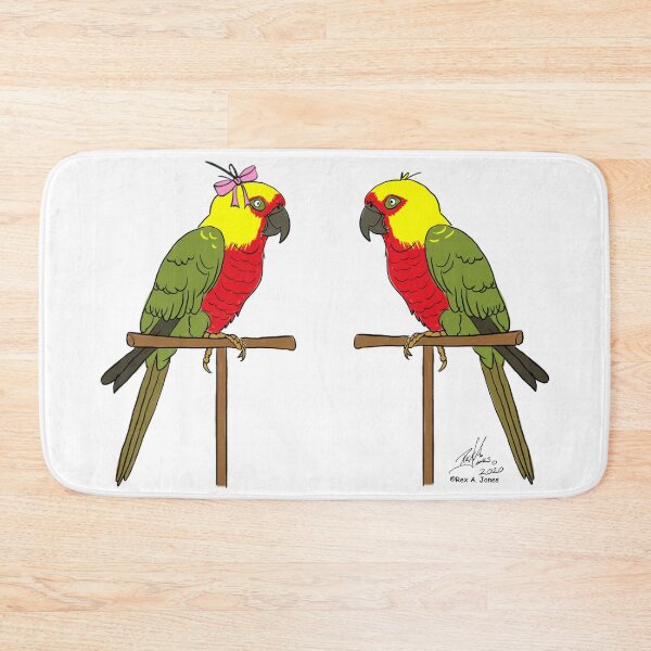 Item preview, Crazy Bird Person with Jenday conures designed and sold by Laughing Parrot Studio.