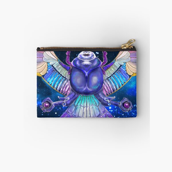 Item preview, Khepri Blue Scarab Winged Beetle in Space designed and sold by Gray Alien Art.
