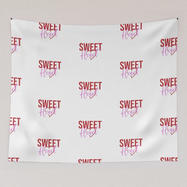 Aperçu de l'œuvre Typographie Lettrage Sweet Heart Rouge & Rose créée et vendue par WearWolfDesigns.