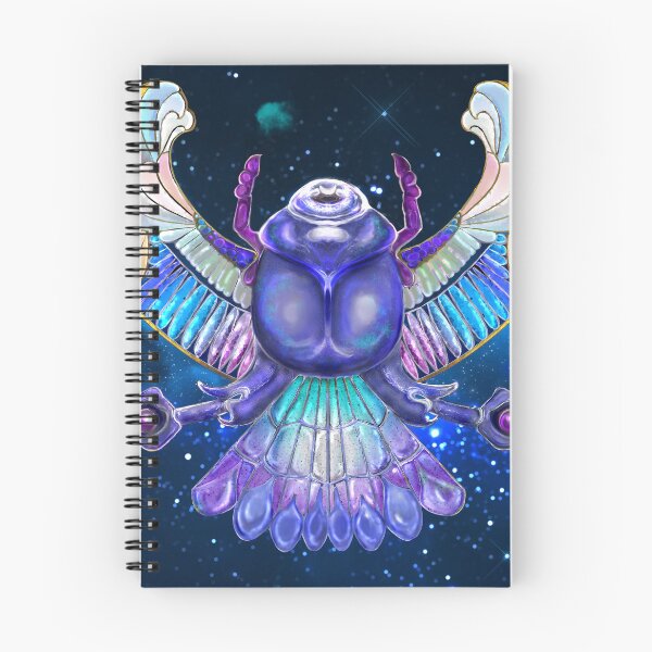 Item preview, Khepri Blue Scarab Winged Beetle in Space designed and sold by Gray Alien Art.