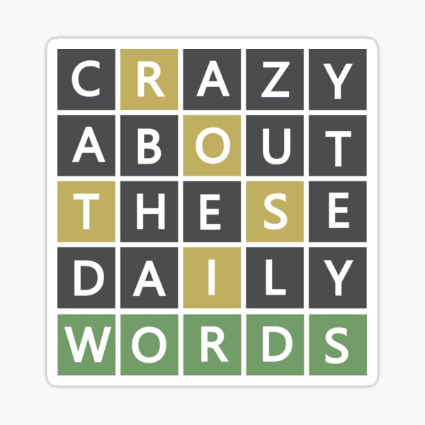 funny-wordle-game-words-crazy-about-these-daily-words-my-first-wordle-record-gift-sticker