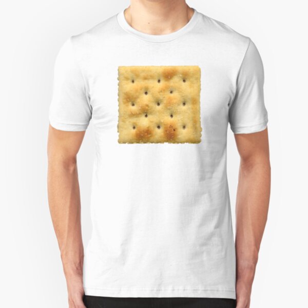 White Saltine Soda Cracker Slim Fit T-Shirt