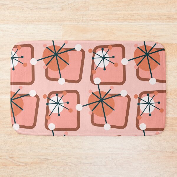Item preview, Atomic Starburst and Abstract Shapes Mid Century Modern Pink designed and sold by lovevisionkarma.