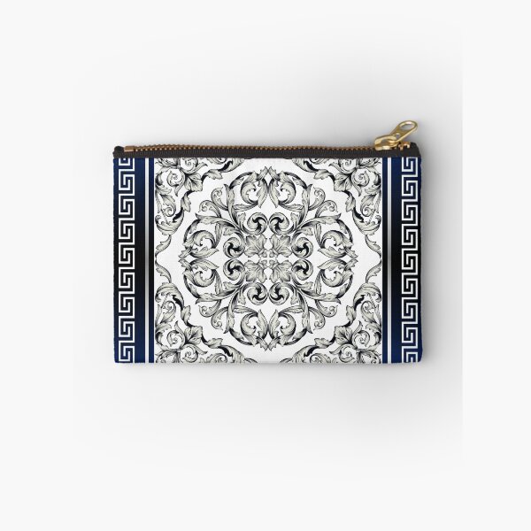 Item preview, White Blue Greek Meander Baroque designed and sold by Yiorgos Designs.