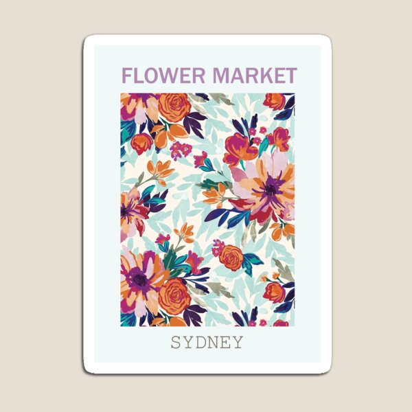 Item preview, Flower Market Sydney, Flower Market Print, Flower Market Poster, Flower Wall, Flower Shop Sign, Flower Print, Florist Gift, Wall Art  designed and sold by Artone369.