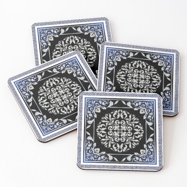 Item preview, Blue White Greek Meander Baroque designed and sold by Yiorgos Designs.