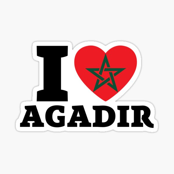 AGADIR, Southern Pearl Of Morocco, Cute Gift Idea Sticker