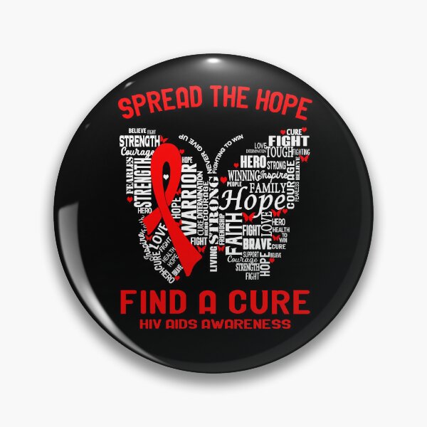 Item preview, Butterfly Ribbon Spread The Hope Find A Cure Hiv Aids Awareness designed and sold by Tadmab.