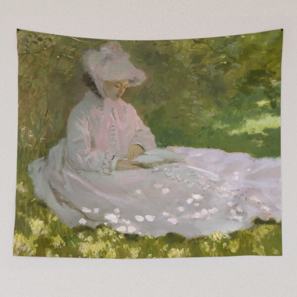 Item preview, Claude Monet - A Woman Reading 1872 All Over Print designed and sold by BKNation.