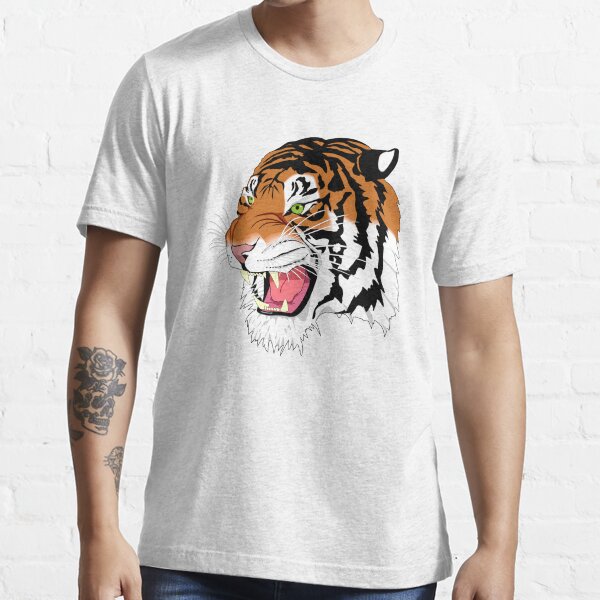 "Snarling Tigers Head Design" Tshirt for Sale by LarkDesigns
