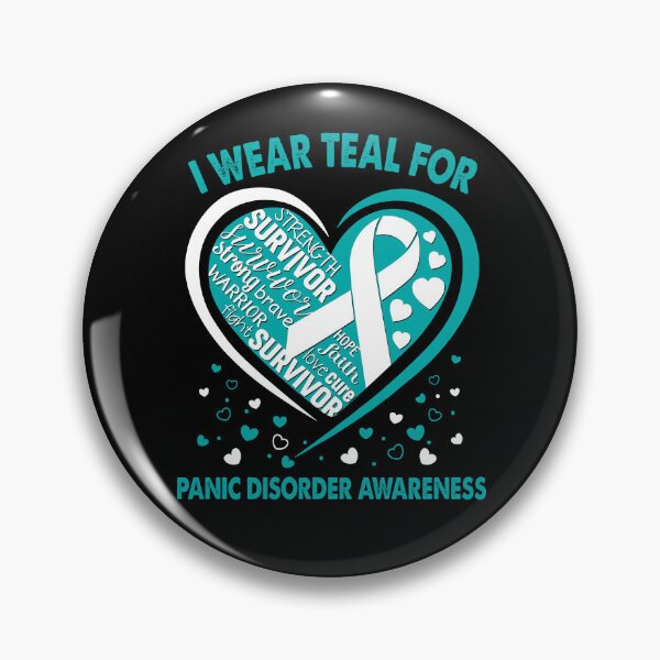Item preview, I Wear Teal For Panic Disorder Survivor Heart Ribbon designed and sold by heppenp.