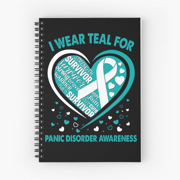 Item preview, I Wear Teal For Panic Disorder Survivor Heart Ribbon designed and sold by heppenp.
