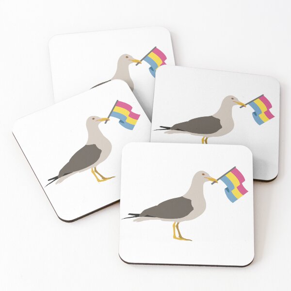 Item preview, Seagull Holding Pansexual Pride Flag designed and sold by JustGottaDraw.