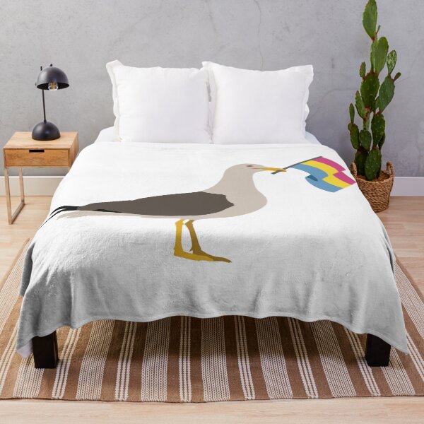 Item preview, Seagull Holding Pansexual Pride Flag designed and sold by JustGottaDraw.