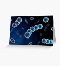 Microscopic view of streptococcus. Greeting Card