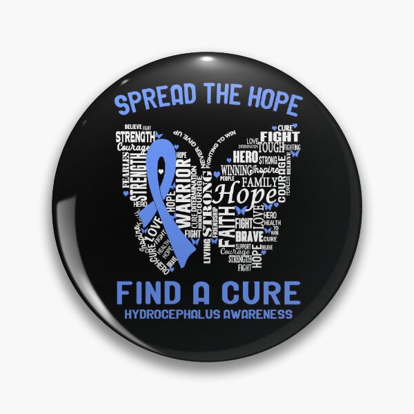 Item preview, Butterfly Ribbon Spread The Hope Find A Cure Hydrocephalus Awareness designed and sold by Tadmab.