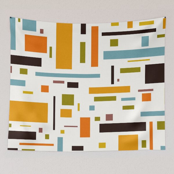 Item preview, Blocks Colors Retro 70s Mid Century designed and sold by trajeado14.