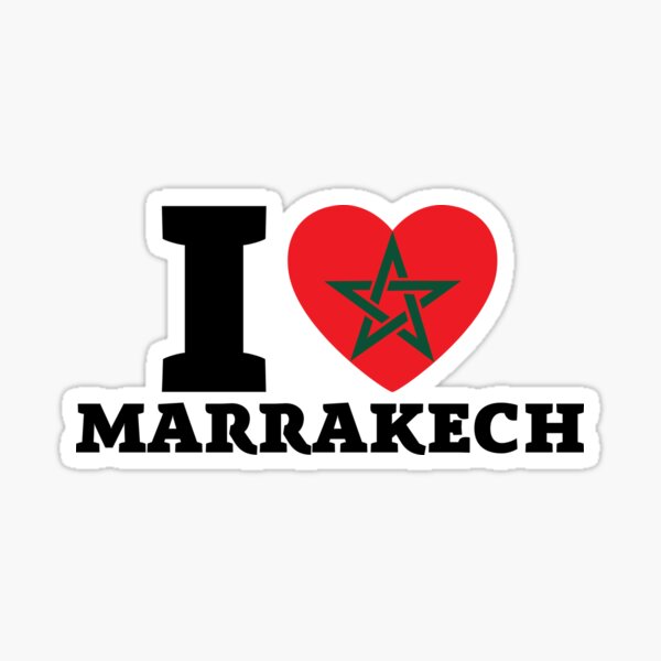 Marrakech MOROCCO, The Red City, Cute Gift Idea Sticker