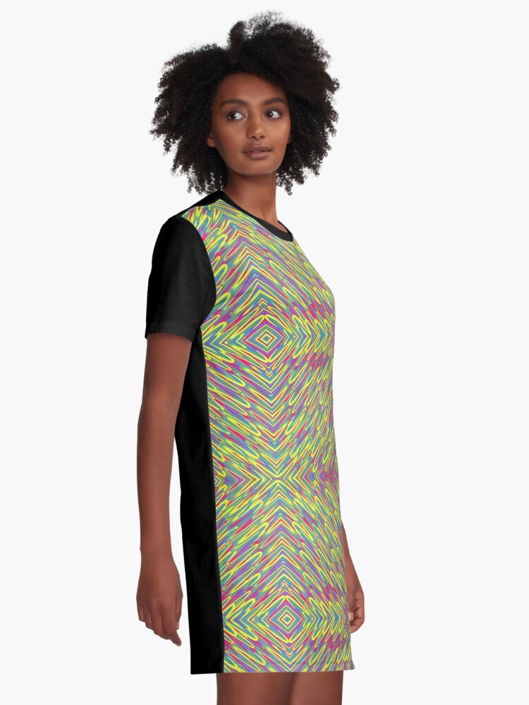 neon swirl dress