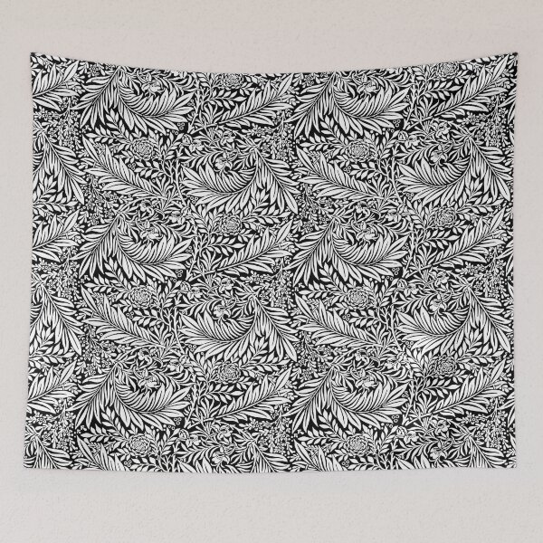 Item preview, Black and White Swirly Floral Pattern designed and sold by NawalMagdy.