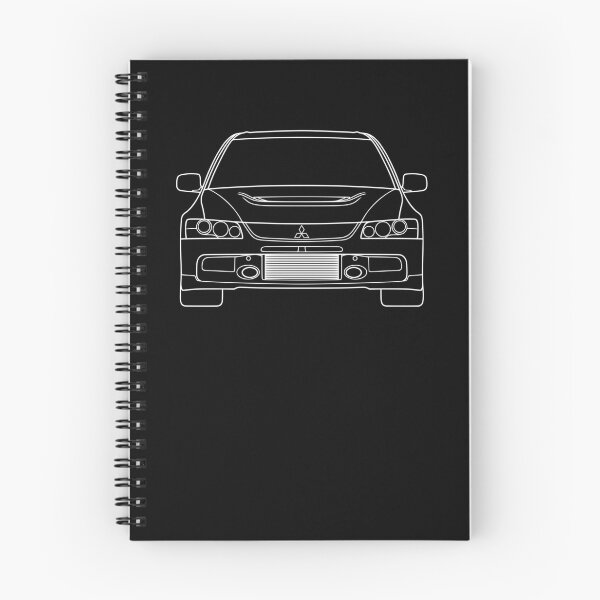 Aperçu de l'œuvre Mitsubishi Lancer EVO IX Lignes blanches créée et vendue par EdimDesign.