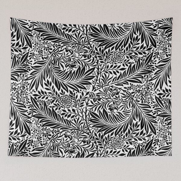 Item preview, Swirly Floral Black and White Pattern designed and sold by NawalMagdy.