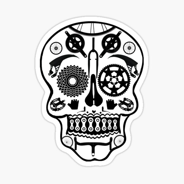 Creepy le Jour des Morts Mexicain Flor Vinyle Sticker Autocollant Fenêtre Voiture Van Vélo 3059