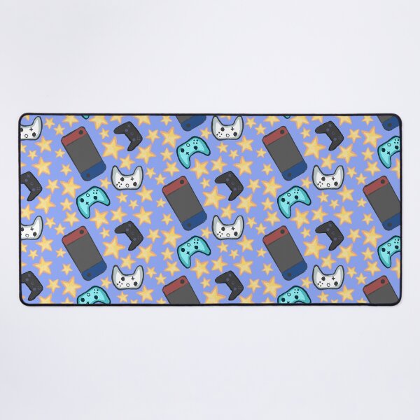 Item preview, Cartoon controllers with stars repeating pattern designed and sold by RandasDoodles.