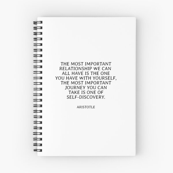 Item preview, The most important relationship we can all have is the one you have with yourself, the most important journey you can take is one of self-discovery - Aristotle designed and sold by Inspirationmotivation.