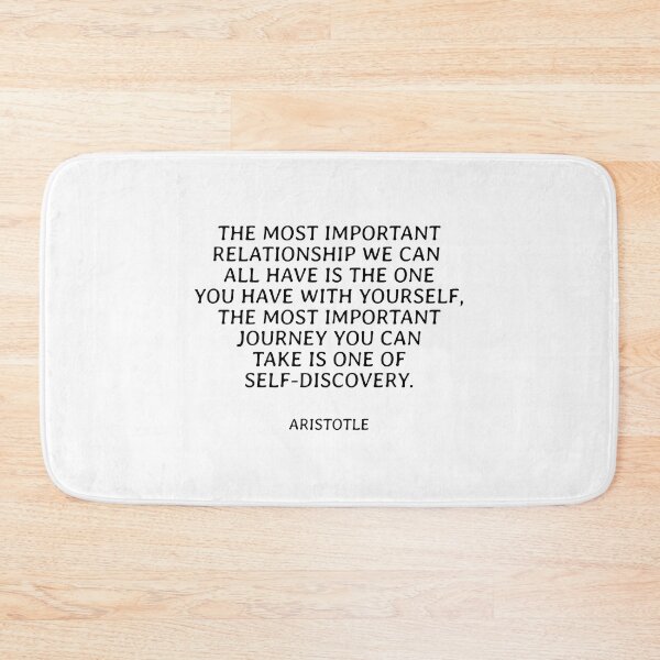 Item preview, The most important relationship we can all have is the one you have with yourself, the most important journey you can take is one of self-discovery - Aristotle designed and sold by Inspirationmotivation.