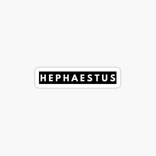 Item preview, Hephaestus Greek Mythology Olympian God White Typography designed and sold by OnyxMoonDesigns.