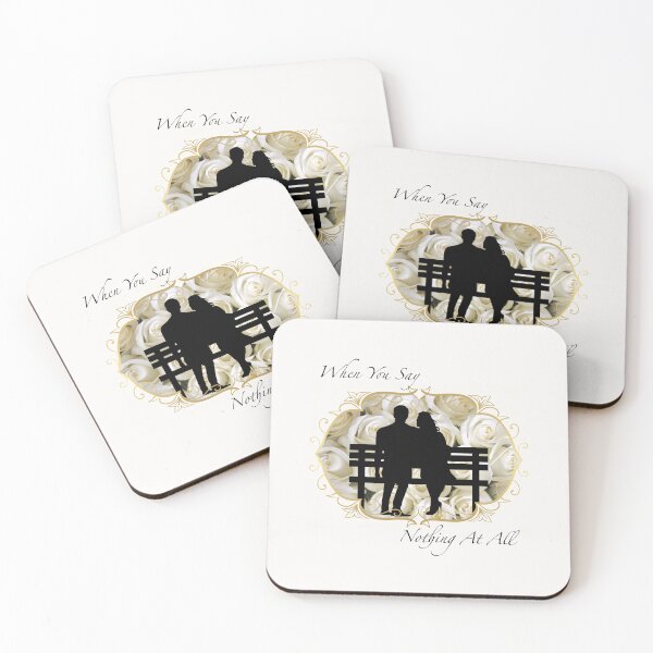 Item preview, When You Say Nothing At All (White Roses on Off-White) designed and sold by PawsitiveMum.