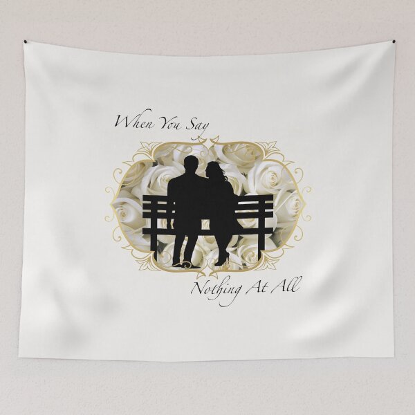 Item preview, When You Say Nothing At All (White Roses on Off-White) designed and sold by PawsitiveMum.
