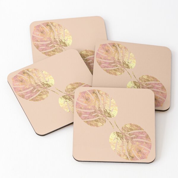 Item preview, Cordate Golden Light Coral Leaf designed and sold by LoloTrends.