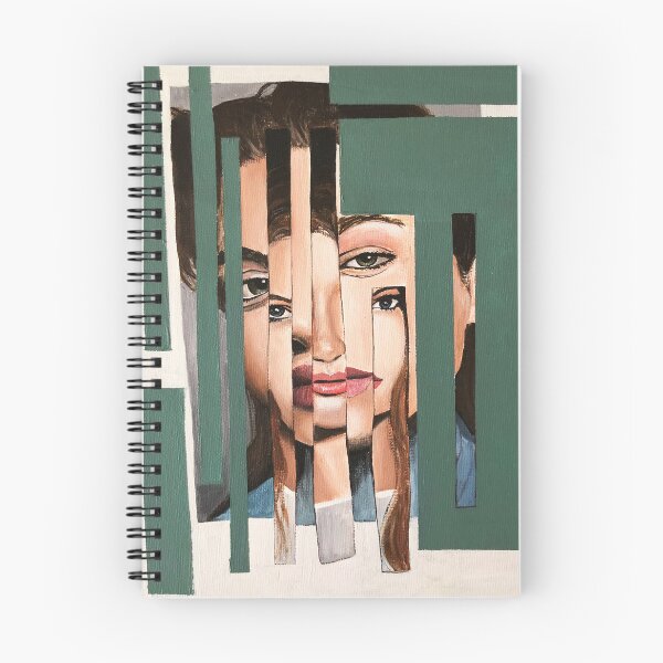 Item preview, Surreal Collage Painting Female Portrait designed and sold by clairemartwork.