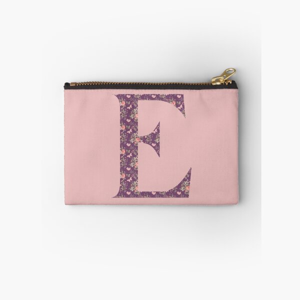 Artikelvorschau, Anfangsbuchstabe E. Monogramm E. Lila Blumen. E-Name. entworfen und verkauft von ABInspired.
