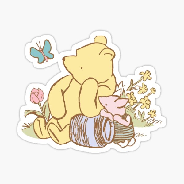 Classic Winnie Pooh Stickers, Winnie Pooh Cartoon Sticker