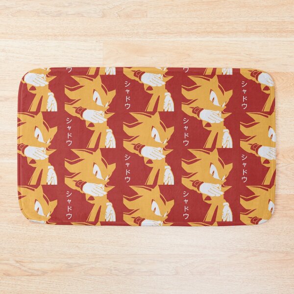 Item preview, Super Golden yellow Shadow Hedgehog anime manga kanji style Background red designed and sold by discreetgeeks.