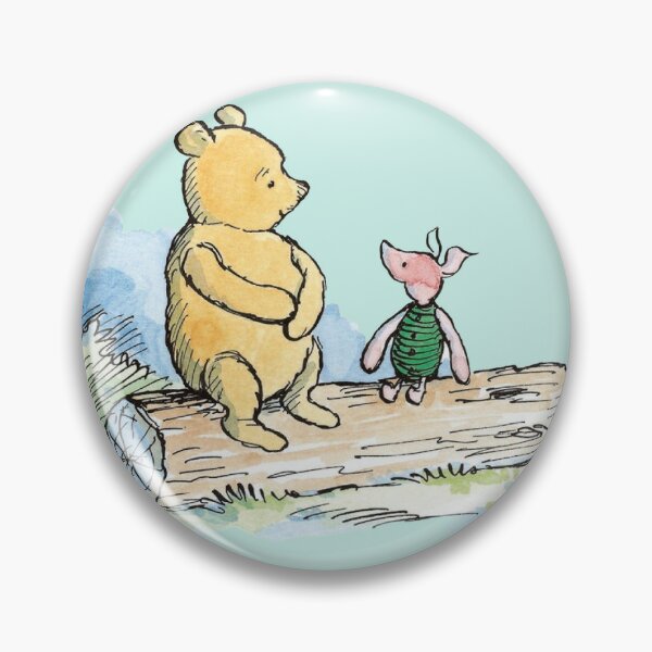 2.25" pin back or magnet set WINNIE THE POOH Cute set of 5 shown 