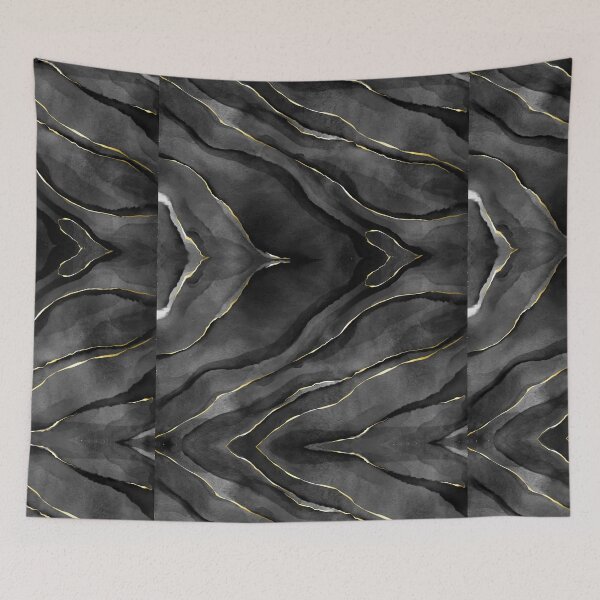 Item preview, gold and black marble designed and sold by artlaila.