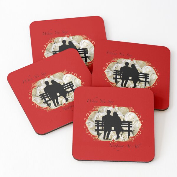 Item preview, When You Say Nothing At All (White Roses on Red) designed and sold by PawsitiveMum.