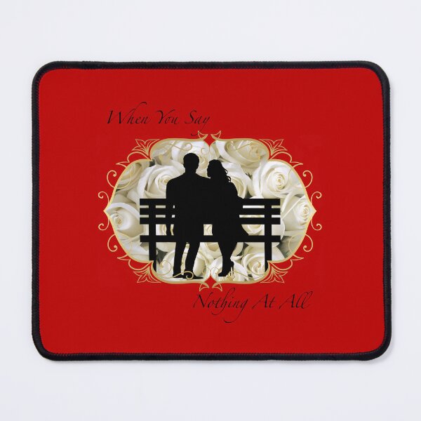 Item preview, When You Say Nothing At All (White Roses on Red) designed and sold by PawsitiveMum.