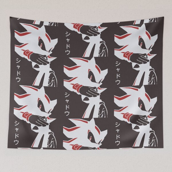 Item preview, Evil meme Shadow Hedgehog anime manga kanji style Background black designed and sold by discreetgeeks.