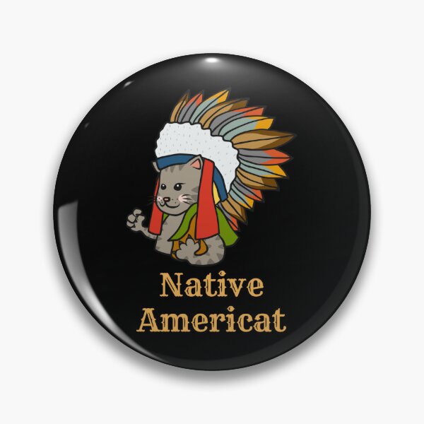 Item preview, Cat - Native Americat - fun design designed and sold by RogerWBDesigns.