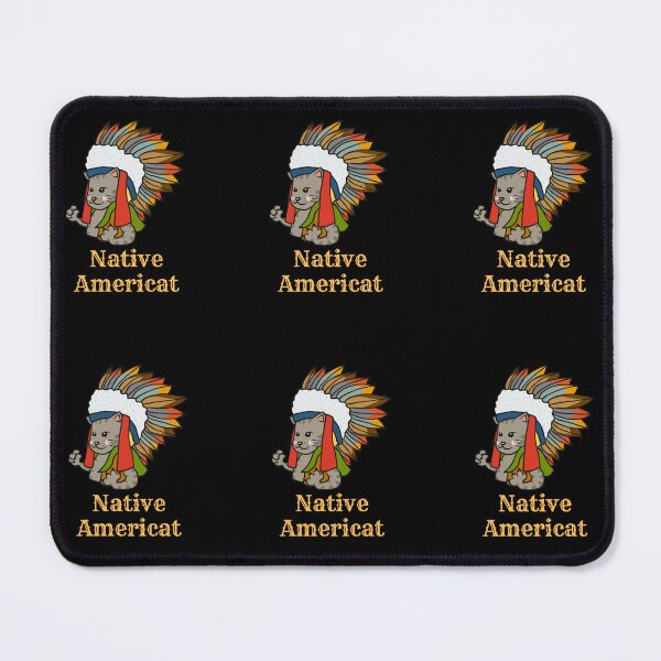 Item preview, Cat - Native Americat - fun design designed and sold by RogerWBDesigns.