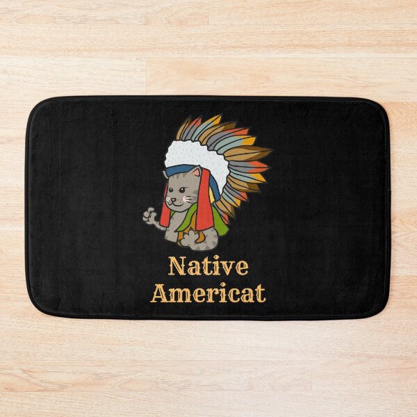 Item preview, Cat - Native Americat - fun design designed and sold by RogerWBDesigns.