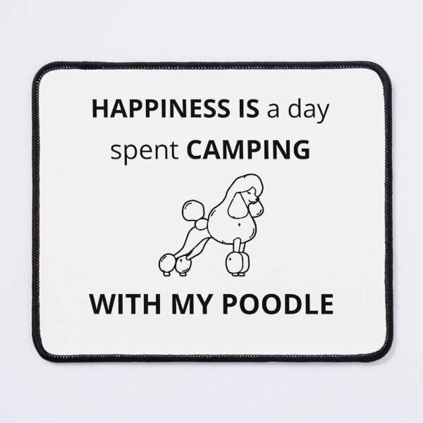 Item preview, Happiness camping with Poodles | I love dogs  designed and sold by Duncan Udawatta  | The Mugzz Shop.